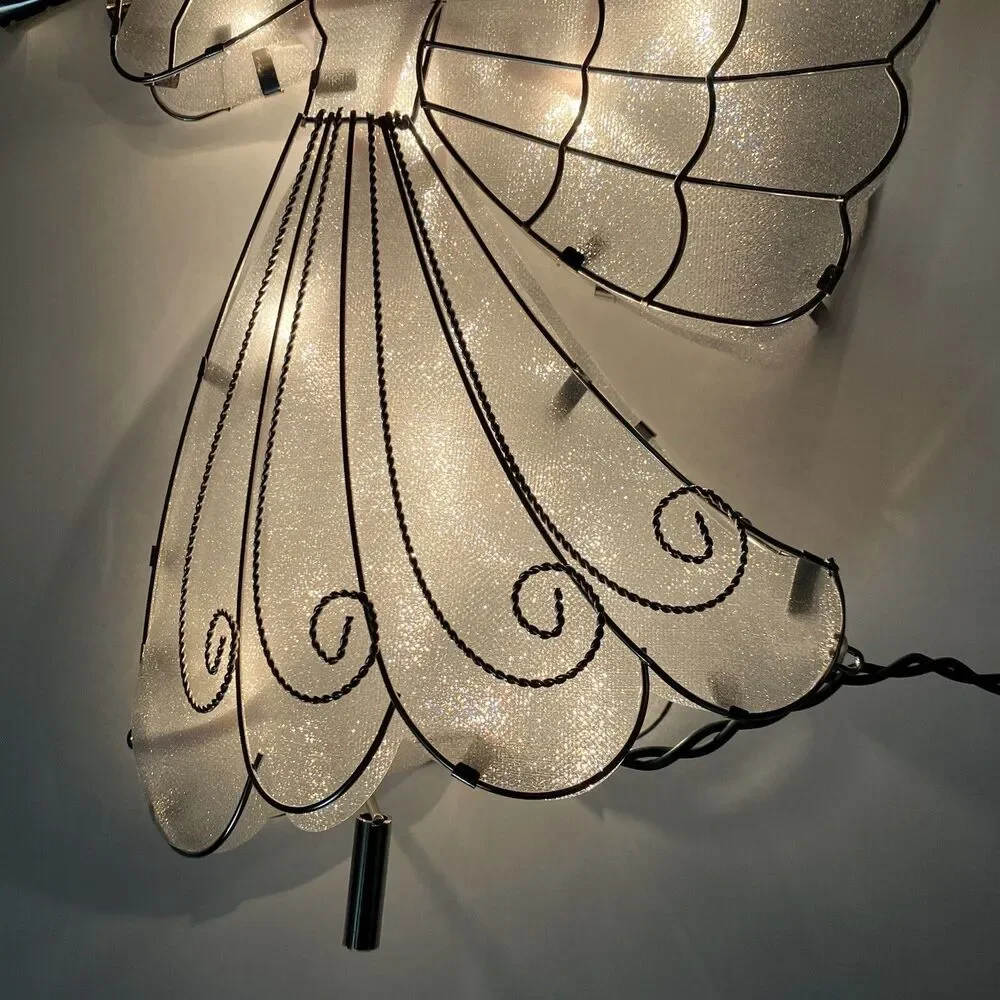 BEAUTIFUL TRIMMING TRADITIONS SPARKLING SILVER LIGHTED ANGEL TREE TOPPER 9